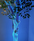 LED Fiber Optic Mesh Light Kit For Ceiling And Christmas Tree, 6 Meter Net Lights With Color Modes on fake tree trunk