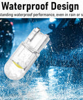 Waterproof 30 Pack 194 LED Bulbs T10 Wedge COB Ultra Bright 6000K Cool White For License Plate in rain