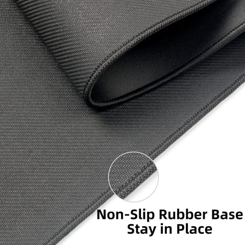 Close-up of Beastly Gaming Mouse Pad 36 By 17 Inches Waterproof Non Slip Desk Keyboard Mat showing soft rubber surface and lock edge.