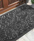 Heavy Duty Non Slip Outdoor Doormat For Front Door And Entryway Waterproof Sturdy Retro Mat For Garage And Patio Easy Clean 29.5 By 17 Inches Grey Durable Dirt Trap For All Weather Use