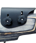 Bear Paw Right Adjustable Cheek Riser For Rifles With Kydex Cheek Rest 0.125 Inch To 1.5 Inch Height, black with knobs