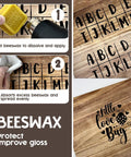 Application process of Wood Burn Paste Kit 4 Oz Gel For Easy DIY Wood Burning In Minutes on wood, showing beeswax usage and engraved design.