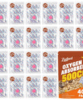 500cc Food Grade Oxygen Absorbers With Indicator, 10 Vacuum Sealed Packs For Long Term Storage In Mylar Bags, Canning Jars And Freeze Dryer Storage, 400 Count Supply Of 500cc Packets For Pantry Staples Like Grains And Flour