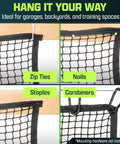 10 Foot By 10 Foot Sports Netting Hitting Net For Golf Baseball Hockey Soccer Lacrosse And More Backyard Practice Netting For Indoor Or Outdoor Use For All Weather Training installation methods