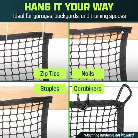 10 Foot By 10 Foot Sports Netting Hitting Net For Golf Baseball Hockey Soccer Lacrosse And More Backyard Practice Netting For Indoor Or Outdoor Use For All Weather Training installation methods