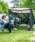 Pop Up Screen Tent For Outdoors, Instant Setup In 60 Seconds, 6 By 6 Foot Gray Bug Free Canopy Shelter For Camping