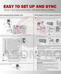 Instruction guide for Universal Garage Door Opener Remote 2 Pack Compatible With Chamberlain Craftsman Sears Openers