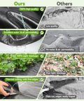 Comparison of Heavy Duty Woven Weed Barrier Fabric 4 Ft By 300 Ft 3.2 Oz and other weed barrier fabrics, highlighting quality differences.