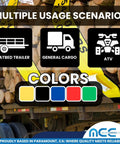 Beefy Yellow 4 Inch By 60 Foot Tie Down Straps Pack Of 2 Heavy Duty Winch Straps with logs on a flatbed trailer