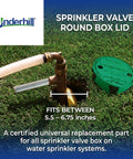 VersaLid Round Sprinkler Valve Box Cover 6 To 7 Inch Universal Fit For Automatic Irrigation System Green VL 6 on lawn