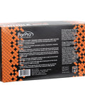 Side view of ForPro Professional Collection heavy-duty orange nitrile gloves box, 8 mil, XX-Large, 100-count