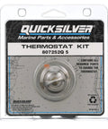 160 Degree Replacement Thermostat For MerCruiser V6 And V8 Marine Engines 1987 To 2016, packaged in Quicksilver kit