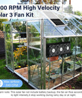 Solar Powered 3 Fan Kit For Outdoor Chicken Coop Greenhouse And Shed Waterproof Air Intake Or Exhaust Fans High Flow Easy Install