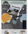 Packaging of Dope Chrome Precision Base Plate for Intricate Die Cutting with Big Shot showing cutting examples and tool.