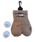 Premium Golf Ball Storage Bag That Holds 6 Balls, Durable Suede Organizer For Tees, Gloves, Easy Clip On Pouch With Balls