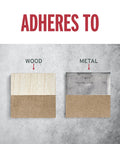 Wood and metal samples showing adhesion properties of Prime Hella Durable Textured Spray Paint Quick Dry Oil Based Rust Preventer Coating For Wood Metal Concrete And Masonry Weather Resistant Exterior Interior Finish Desert Bisque.