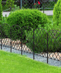 10 Pack Decorative Garden Fence Panels, 24 Inch High, 10 Feet Long When Connected, Rustproof Metal Wire Border Edging Fencing, Arched Design