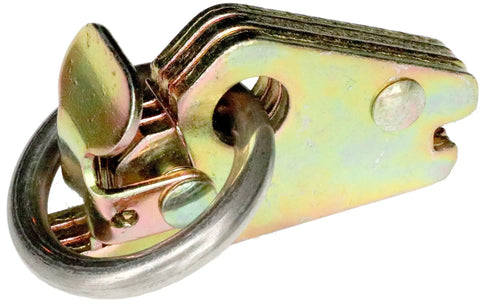 Beefy E-Track O Ring Tie-Down Anchors With Spring Loaded Mechanism, Industrial Strength Cargo Tie Downs For Trailers And Trucks