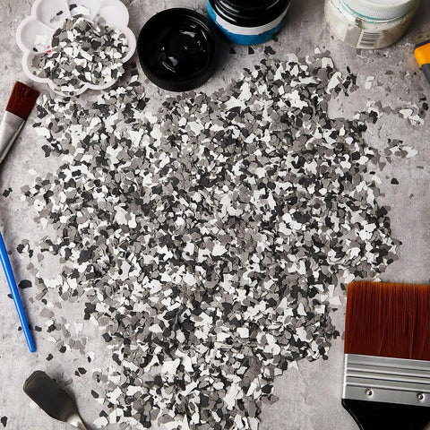 One Pack 2.8 Kg Decorative Epoxy Color Flakes DIY Friendly For Garage Floors And Concrete Coatings Blended Paint Chips