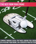 Compact Putting Mirror for Golfers That Lets You Check Your Face at Address, Top Line, Eye Line, and Ball Line, Ultra Portable 97g