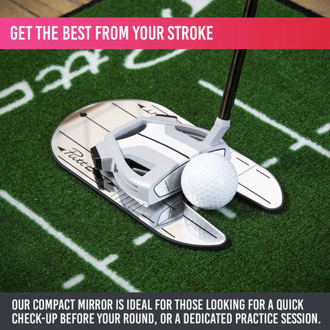 Compact Putting Mirror for Golfers That Lets You Check Your Face at Address, Top Line, Eye Line, and Ball Line, Ultra Portable 97g