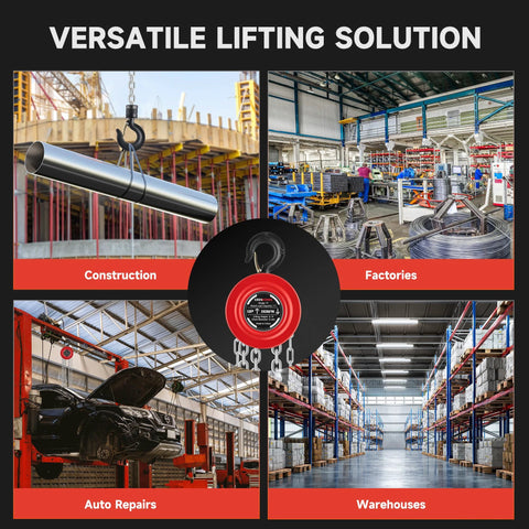 Heavy Duty Manual Lever Hoist With One Ton Capacity And Eight Foot Lift, Galvanized Hand Chain And G80 Load Chain for various applications