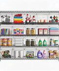 Beefy Five Tier Heavy Duty Adjustable Wire Shelving Rack With Three Thousand Two Hundred Lbs Max Capacity For Garage Organization Kitchen Pantry And Stacking Storage Built Tight To Handle Your Heaviest Gear Measures Fifty Nine By Eighteen By Seventy One with various containers and items stored.