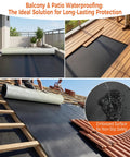 Heavy Duty 50mil EPDM Rubber Roof Membrane Peel And Seal Underlayment Roll for Flat Roofs, 16.5ft by 40in with textured grip coating.