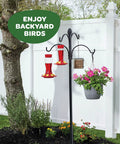Set Of 2 10 Ounce Hummingbird Feeders With Built In Ant Guard, Wide Mouth For Easy Filling, Circular Perch With Multiple Feeding Ports
