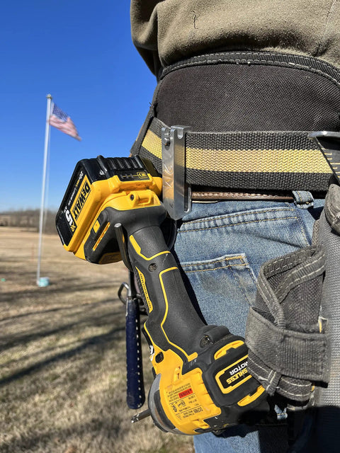 Universal Tool Holder Belt Hook For Cordless Drills Saws And More Left Or Right Hand Use Durable Tool Holster Made In The USA