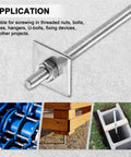 Rugged M4x40mm Stainless Threaded Rod Set With Nuts And Washers 304 Stainless Steel used for mounting in hardware projects