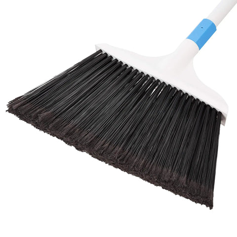 Heavy Duty Outdoor Broom With Rock Hard Bristles And Snap Together Handle For Driveways Patios Sidewalks close-up of bristles.