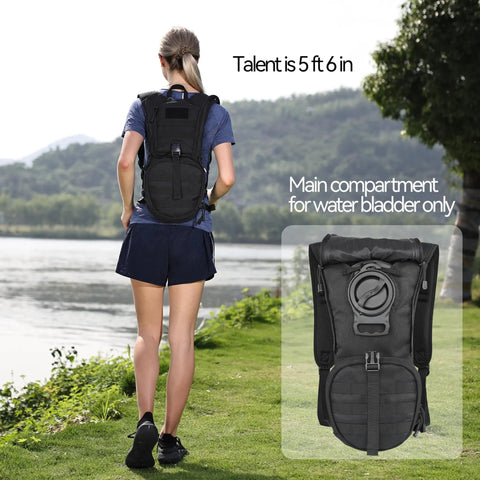 Tactical MOLLE Hydration Pack w/ 3L Bladder ✓