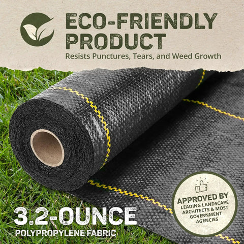 Weed Barrier Fabric 3.2 Oz Heavy Duty Ground Cover Mat For Greenhouses Garden Rows Raised Beds Lawns And Outdoor Landscaping Protecting Soil Reducing Weeds And Promoting Healthy Vibrant Plants