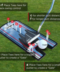 Pro Style Golf Putting Mirror With Practice Cup And Flag For Realistic Hole Feel, Alignment Training Aid Tees Instruction