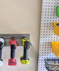 Cordless Drill Tool Organizer Wall Mount Rack For Garage Organization And Power Tool Storage Pegboard Friendly Drill Holder