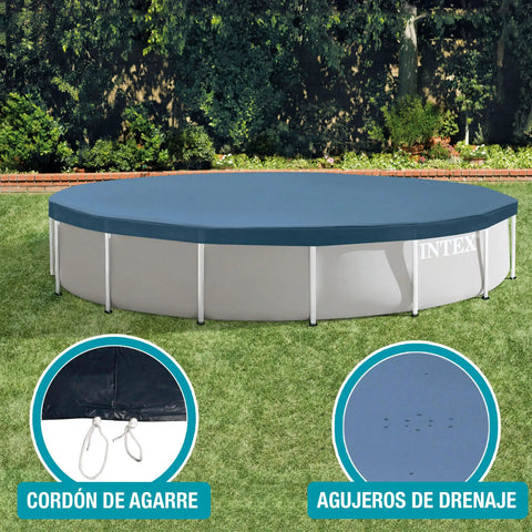 Ready For Summer Kickbacks 10 Ft Round Above Ground Pool Cover With Tight Rope Securing Heavy Duty Debris Shield That Stays Put In Wind Keeps Water Crystal Clear For Lazy Days And Chill