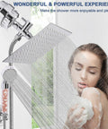 High Pressure 8 Inch Rainfall Filter Shower Head With Replaceable Cartridge Removes Chlorine Fluoride And Hard Water Substances Chrome Square Mount Improves Skin And Hair Experience