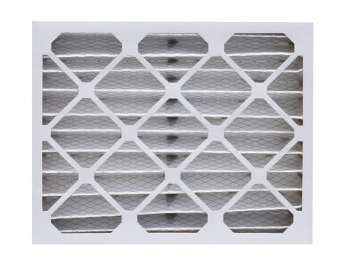Six Pack 16x25x4 MERV 8 Air Filter For Allergies Dust Pet Dander And Smoke With Actual Size 15.50 x 24.50 x 3.75 front view
