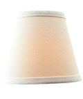 Single shade from Set Of 6 Linen Drum Chandelier Lamp Shades For Ceiling Pendants, Clip On Hardback, 3 Inch Top, 6 Inch Bottom