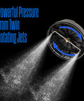 15 Inch Surface Cleaner Attachment For Pressure Washers Up To 3400 Max PSI spraying water with twin rotating jets