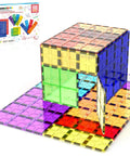 Supersized Magnetic Building Tiles 12pc Base Plate Set for Kids STEM Construction Toy Jumbo XL Foundation Stabilizers cube structure