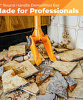60 Inch Demolition Pry Bar Round Handle Wrecking Bar For Ceiling And Wall Demo Heavy Duty Nail Puller Tool on broken tiles