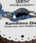 Round Kumihimo Disk For Braiding Jewelry Making, 6 Inch Diameter, 0.75 Inch Thick Double Dense Foam, Pro Grade Starter Friendly Practice Tool For Beadwork And Cord Weaving, Durable Circle Plate For Custom Braids, One Disk with braided cord and beads