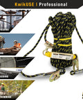 Heavy Duty Premium Braided Rope Vertical Lifeline For Roof Safety 150 Ft ANSI OSHA Rated Rope Grab Snap Hook Shock Absorber Kit