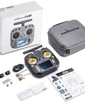 16 Channel ELRS Transmitter With AG02 CNC Hall Gimbals And 3.5 Inch IPS Touchscreen Pro Grade RC Controller with accessories and case