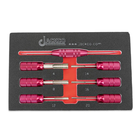 7 Piece Deutsch Terminal Release Tool Kit For Wire Terminals 4 8 12 14 16 20 Gauge Pro Grade With Aluminum Handles Stainless Tips