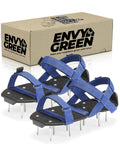Ready To Use Lawn Aerator Shoes With Adjustable X Straps And Sturdy Spike Platform For Deep Soil Aeration One Size Fits All