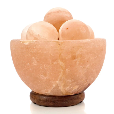 Hand Carved Himalayan Salt Ball Lamp With Wood Base And Dimmer Switch For A Cozy Home Vibe Pure Natural Salt Rock Night Light Decor