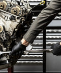 Mechanic using One Half Inch Drive 84 Tooth Locking Flex Head Teardrop Ratchet, 24 Inch Length on engine in workshop